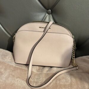 Michael Kors Blush Crossbody Bag with Gold Accents
